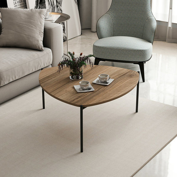 Stolik kawowy Gladsaxe 40x90x89 cm w wyglądzie orzecha / czarny [en.casa]