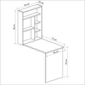 Rozkładany stół Greve biały / orzechowy [en.casa]