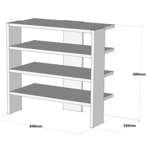 Regał na buty Gudme z 4 półkami Biały [en.casa]