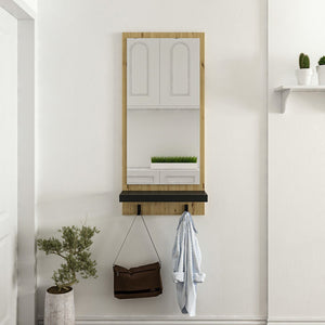 Panel do szafy Humlebæk dąb/czarny [en.casa]