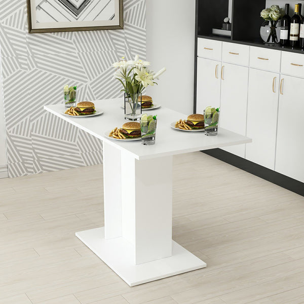 Stół jadalniany Galten dla 4 osób biały [en.casa]