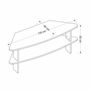 Szafka pod TV Fredensborg 45x116x40 cm stare drewno / antracyt [en.casa]