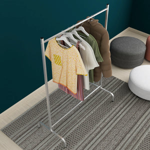 Wieszak na płaszcze Staffanstorp 137x104x48cm srebrny [en.casa]