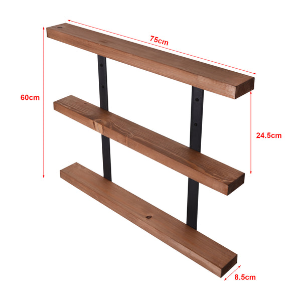 Półka ścienna Morsø z sosny, bejcowana [en.casa]