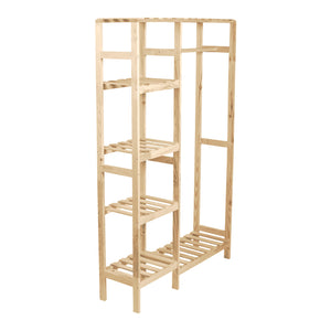 Wieszak na płaszcze Smørum 160x100x30 cm drewno sosnowe [en.casa]