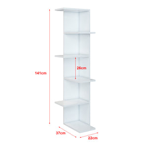 Regał stojący Pandrup biały [en.casa]