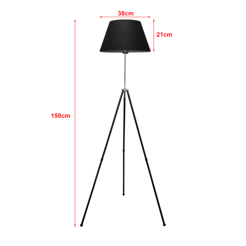 Szkic wymiarowy Lampa podłogowa Livingston czarna [lux.pro]