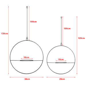 Zawieszka na rośliny Opsterland w zestawie 2 szt. czarna [en.casa]
