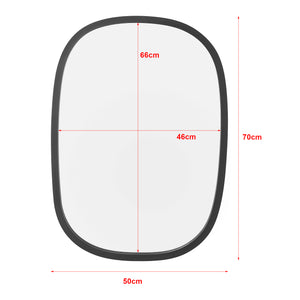 Lustro ścienne Copertino 70x50 cm czarne, matowe [en.casa]