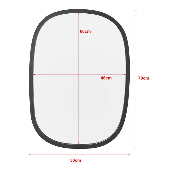 Lustro ścienne Copertino 70x50 cm czarne, matowe [en.casa]