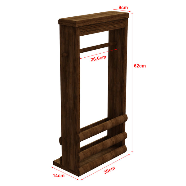 Uchwyt na papier toaletowy z drewna sosnowego Thyborøn [en.casa]