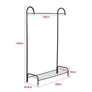 Wieszak na płaszcze Vallø metal czarny [en.casa]