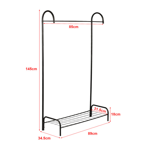 Wieszak na płaszcze Vallø metal czarny [en.casa]