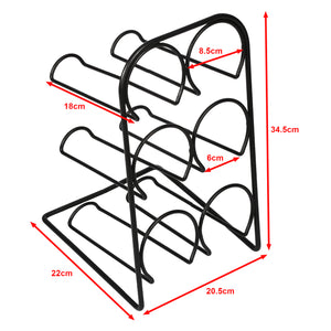 Stojak na wino Bergnicourt na 6 butelek [en.casa]