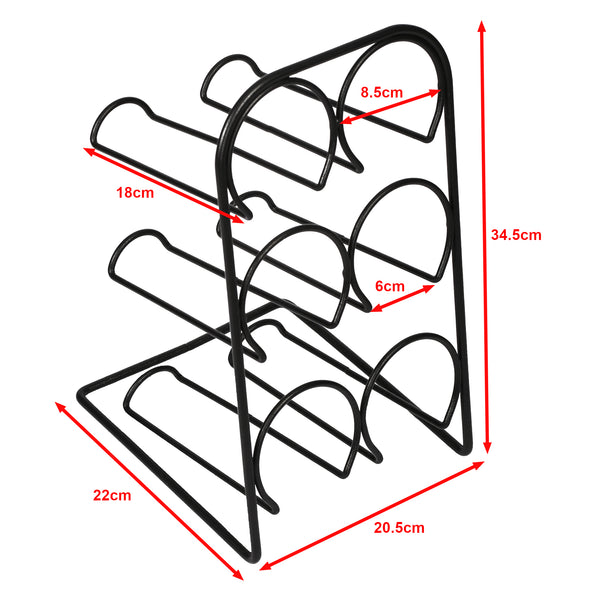 Stojak na wino Bergnicourt na 6 butelek [en.casa]