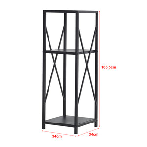 Stojak na drewno opałowe Tinglev stal 34x34x105,5 cm czarny [en.casa]