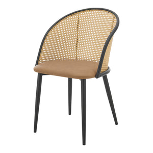 Krzesło do jadalni Gagnef zestaw 2 brązowe / czarne [en.casa]