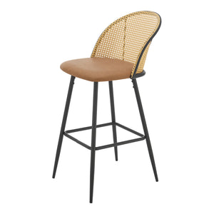 Stołek barowy Gausdal zestaw 2 brązowy / czarny [en.casa]