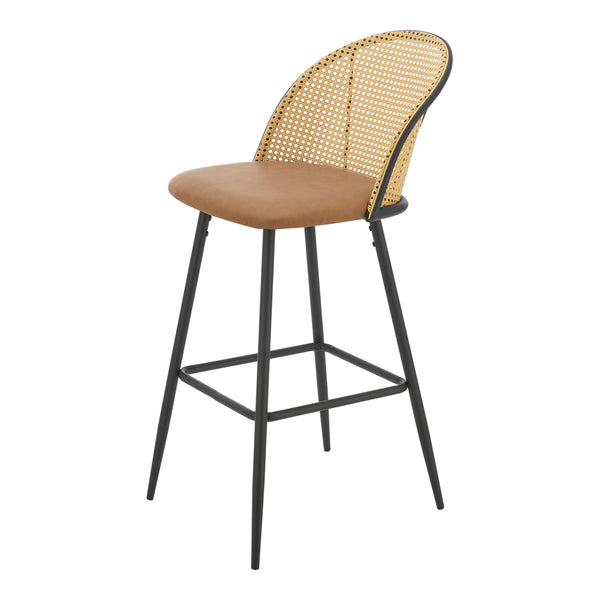 Stołek barowy Gausdal zestaw 2 brązowy / czarny [en.casa]