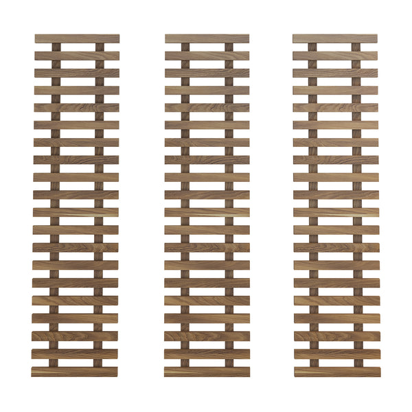 Zestaw półek ściennych na doniczki Herwijnen 3-częściowy zestaw 100x24cm Ciemny odcień drewna [en.casa]