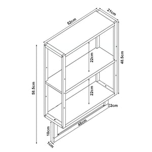 Półka łazienkowa Östra z bambusowym wieszakiem na ręczniki [en.casa]