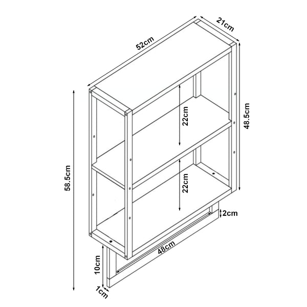 Półka łazienkowa Östra z bambusowym wieszakiem na ręczniki [en.casa]