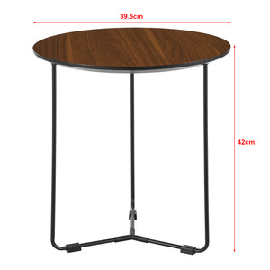 Stolik boczny 42xØ39,5 cm orzech [en.casa]