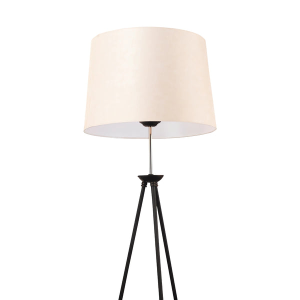 Lampa podłogowa Orpington 1 x E27 metal czarny / kremowy [lux.pro]