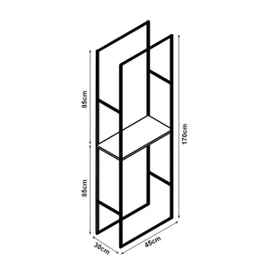 Ulvila stojak na drewno opałowe z półką 45x30x170cm [en.casa]
