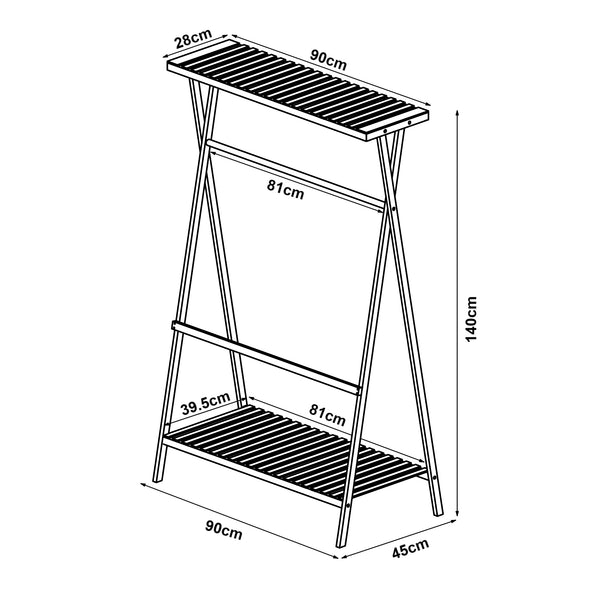 Wieszak na płaszcze Horten bambus [en.casa]