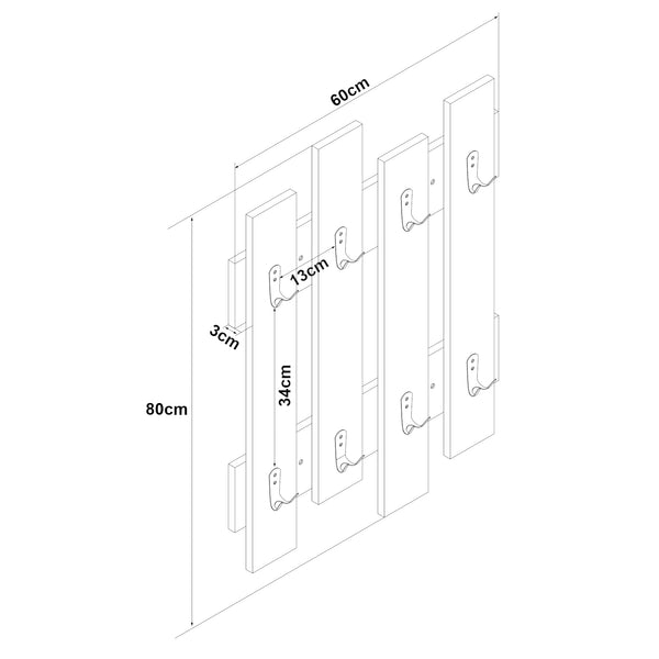 Wieszak ścienny Raseborg [en.casa]