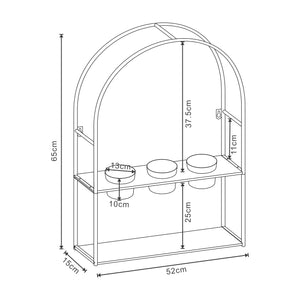 Regał na rośliny Merikarvia z 3 metalowymi doniczkami [en.casa]
