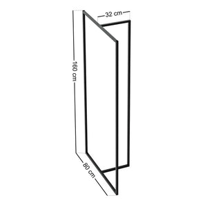 Wieszak na płaszcze Hurdal 160x80x32cm czarny [en.casa]