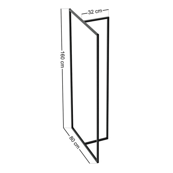 Wieszak na płaszcze Hurdal 160x80x32cm czarny [en.casa]