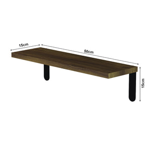 Półka ścienna Frogn zestaw 5 kolorów drewna/czarny [en.casa]