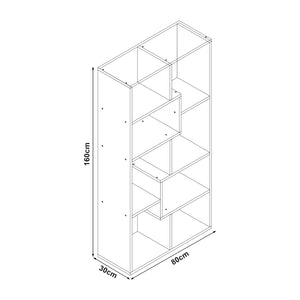 Półka na książki Hå Bamboo 160x80x30cm Nature [en.casa]