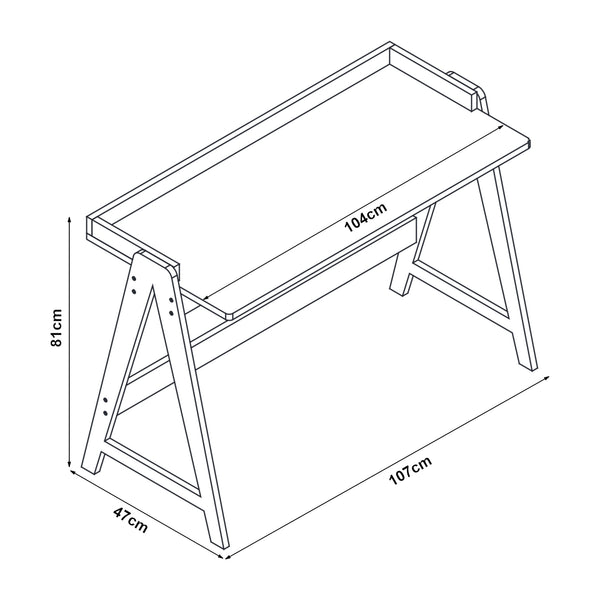 Biurko bambusowe Härryda 107x47x81 cm naturalne [en.casa]