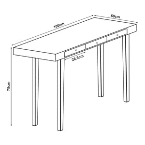 Biurko Hässleholm bambus 100x50x75cm naturalne [en.casa]