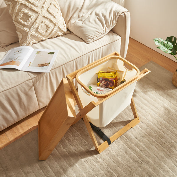 Stół piknikowy Hattfjelldal 53x48x32cm bambus [en.casa]