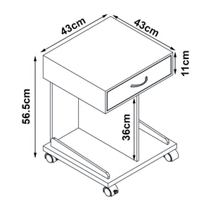 Stół na kółkach Jokkmokk 56,5x43x43 cm bambus [en.casa]
