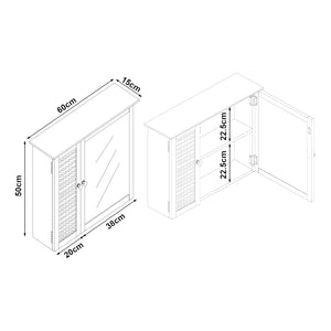 Karlsøy szafka z lustrem 50x60x15cm biała [en.casa]