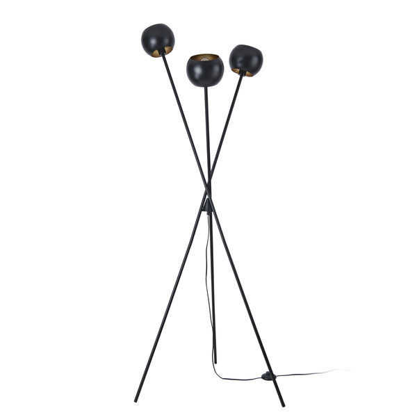 Lampa podłogowa Nykvarn 3-light czarny / złoty [lux.pro]