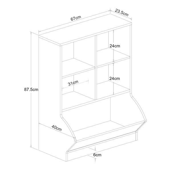 Półka dziecięca Nordanstig White [en.casa]