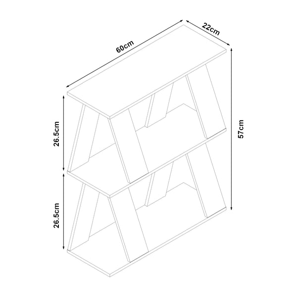 Stolik boczny Nome 60x22x57cm dąb [en.casa]
