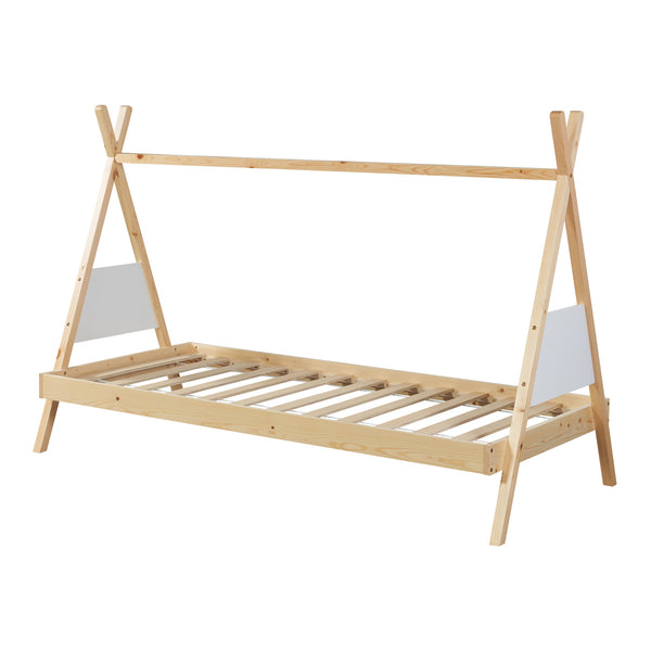 Łóżko Tipi Siikajoki 90x200cm drewno sosnowe naturalne [en.casa]