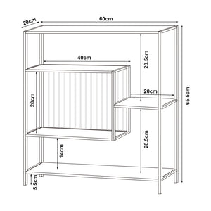 Stolik konsola Beesel 655x60x20 cm czarny [en.casa]
