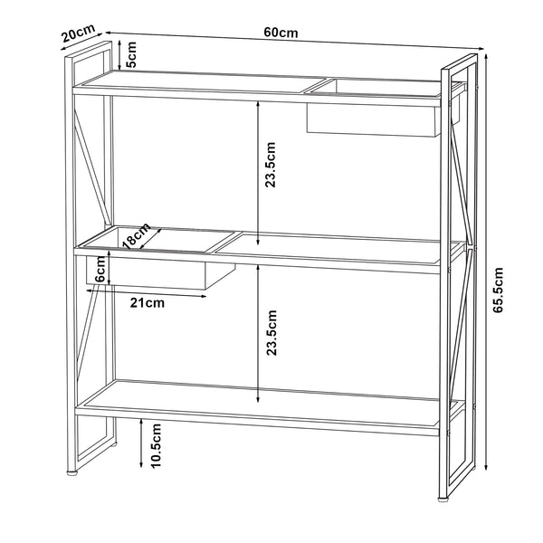 Półka na rośliny Berkelland metal czarna [en.casa]