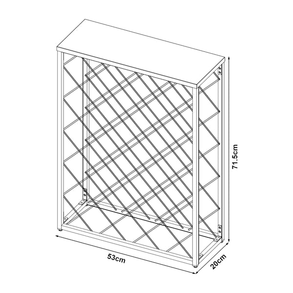 Stojak na wino Taivassalo na 25 butelek czarny [en.casa]