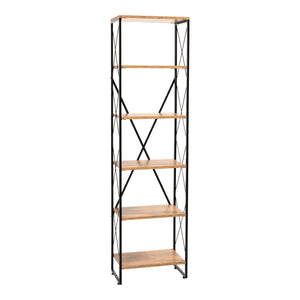 Półka stojąca Åre 180x50x30cm czarny/drewniany [en.casa]