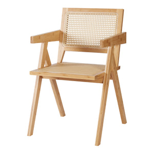 Krzesło do jadalni Asikkala 79x50x50cm bambus/rattan [en.casa]